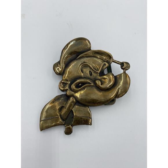 Vintage Popeye Bronze Belt Buckle J Cotter Gallery Vail Silversmith 70s Cartoon - Picture 1 of 5